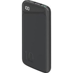 Goobay Powerbank 10000mAh Black - High Capacity, Fast Charging, Perfect for On-the-Go!